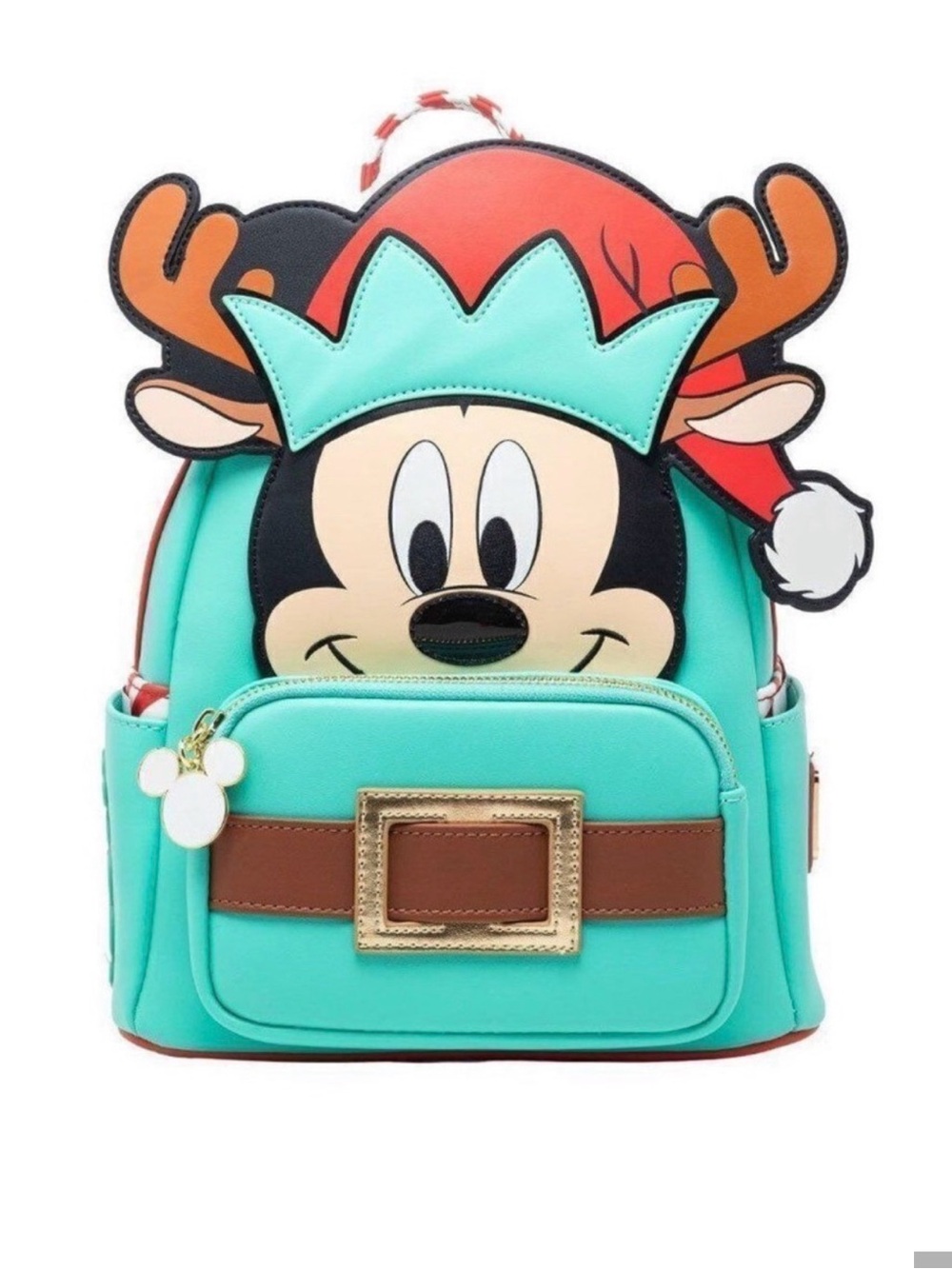 Brand new- Lounge fly Disney Kids' Mickey Holiday Elf Mini Backpack - Teal